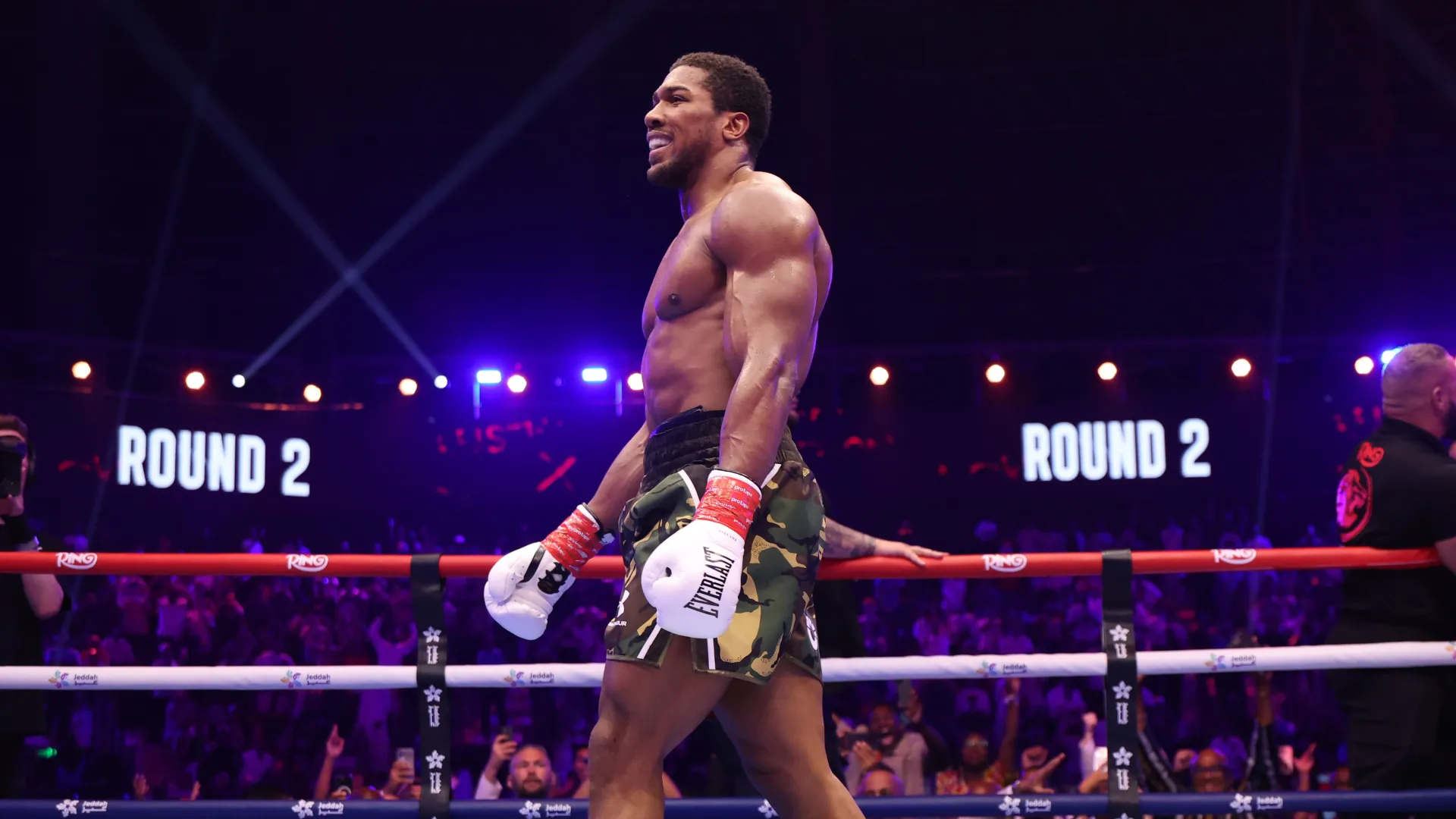 Anthony Joshua Survives Early Knockdowns to Stop Kristian Prenga in Saudi Arabia
