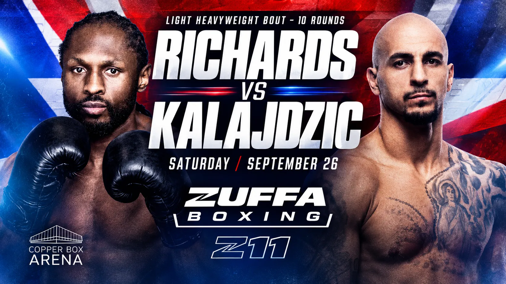 Craig Richards vs Radivoje Kalajdzic added to Zuffa Boxing 11 card at Copper Box Arena