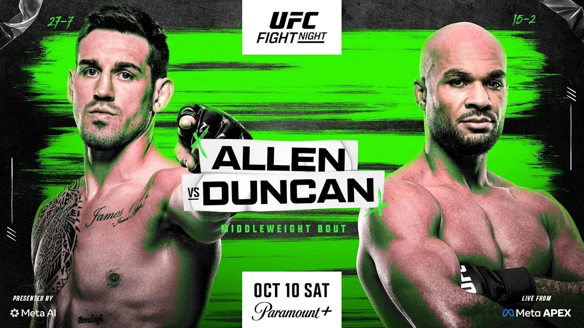 UFC Fight Night preview: Christian Leroy Duncan faces Brendan Allen in Las Vegas